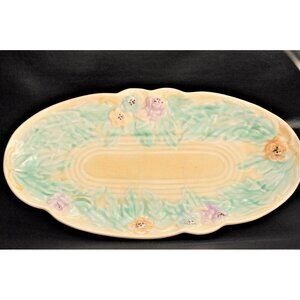 Floral Relief Console Bowl / Platter Avon Ware Made in England